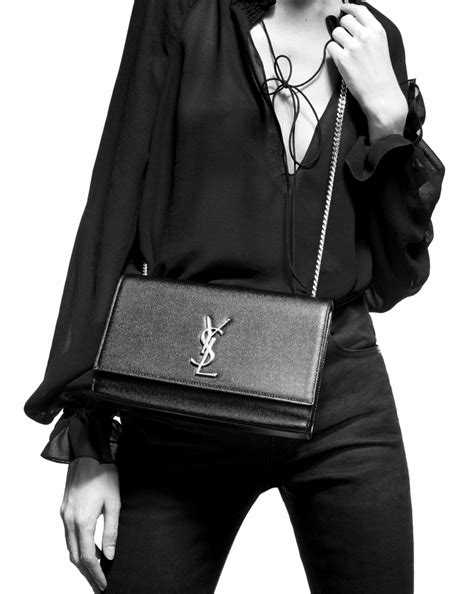 kate ysl monogram leather chain wallet bag|The Saint Laurent Kate Bag: Styles & Sizes .